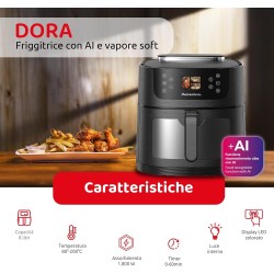 MelchioniFamily Friggitrice ad Aria DORA 8Lt con IA